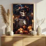 Hallloween Paint by Numbers for Adult, Skull Paint by Numbers Kit for Adults Beginners, DIY Acrylic Painting on Canvas for Home Wall Art Decor(16x20Inch Mandun