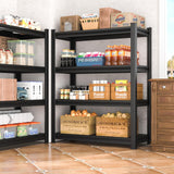 SDXYSTCE 48" W Garage Shelving Heavy Duty, 2000 Lbs Loads Garage Storage Shelves Heavy Duty, Metal Shelving Units and Storage Racks, Industrial Utility Shelf,48" Wx16 Dx63 H, Black SDXYSTCE