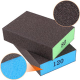 Romeda 8-Pack Sanding Sponge, Four Grits Per Pack 60/80/120/220, Washable and Reusable Handmade Sandpaper Block, Drywall Sandpaper Blocks for Wooden Drywall Sheetrock and Metal Glazing Romeda