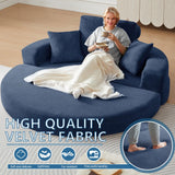 Mofolit 71" Boneless Couch Loveseat Folding Sofa Bed Convertible Floor Couch for Living Room,Sleeper for Guest Room,Apartment,Loft & Home Office. (1, Blue, 71") Mofolit