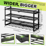 Large Power Tool Organizer Wall Mount, Garage Storage Cordless Tool Organizer with Screwdriver Holder, Heavy Duty Metal Storage Rack with 8 Drill Holder 4 Layer, Gifts for Men Who Have Everything Hipidian