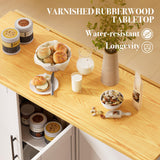 GRUSIGN Kitchen Island with Storage, Rolling Kitchen Cart with 3 Drawers Kitchen Storage Cabinet on Wheels with Inner Adjustable Shelves for Dining Room/Living Room Thicker,39.37" L X 20.05" W, White GRUSIGN