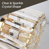 Semi Flush Mount Ceiling Light - Crystal Chandelier Modern Ceiling Light Fixture Hallway Light Fixtures Ceiling Gold Flush Mount Ceiling Light for Porch Kitchen Bedroom Living Room Entryway FRIDEKO HOME