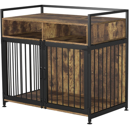 GDLF Dog Crate Furniture-Style Cages for Dogs Indoor Heavy Duty Super Sturdy Dog Kennels with Storage and Anti-Chew (41Inch = Int.dims:39.4”Wx22.2”Dx23”H) - WoodArtSupply