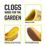 Western Chief Womens Waterproof Clog with Neoprene Lining and Rubber Outsole - Perfect for Garden and Outdoor Wear, Folk Chickens, 7 Western Chief