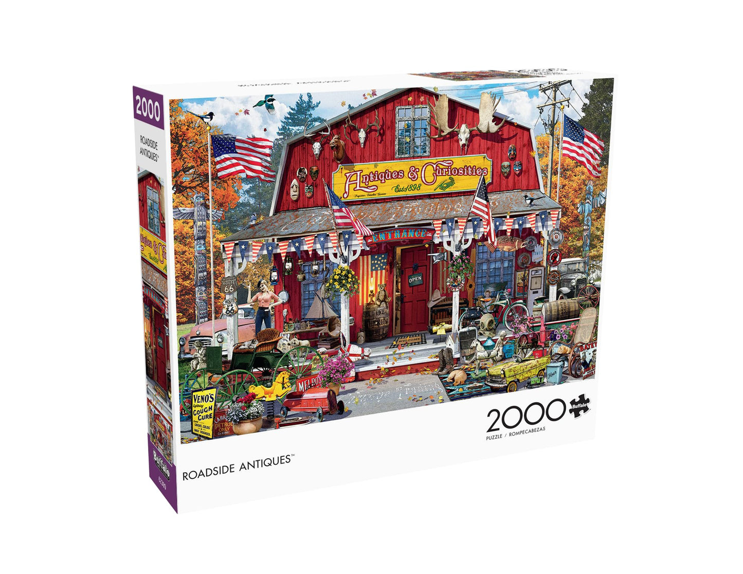 Buffalo Games - Roadside Antiques - 2000 Piece Jigsaw Puzzle for Adults Challenging Puzzle Perfect for Game Nights - 2000 Piece Finished Size is 38.50 x 26.50 - WoodArtSupply