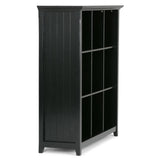 SIMPLIHOME Acadian SOLID WOOD 44 Inch Transitional 9 Cube Bookcase and Storage Unit in Black, For the Living Room, Study Room and Office SIMPLIHOME