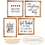 Happiness Homemade Inspirational Farmhouse Decor, Rustic Wall Art, 8x17 Inch Wood Framed MAINEVENT