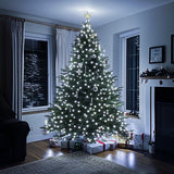 Dazzle Bright Christmas Tree Lights, 448 LED Waterfall Tree Topper Lights with Remote & 8 Lighting Modes, 8.2FT X 16 Lines Christmas Lights for Indoor Outdoor Yard Party Xmas Decoration (White) Dazzle Bright