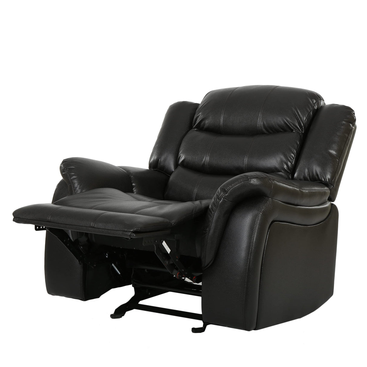 Christopher Knight Home GDFStudio Great Deal Furniture Merit Black Leather Recliner/Glider Chair GDFStudio
