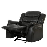 Christopher Knight Home GDFStudio Great Deal Furniture Merit Black Leather Recliner/Glider Chair GDFStudio