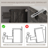 EnHomee 10 Drawer Dressser for Bedroom, 55" W Wood Dressers & Chests of Drawers with Smooth Metal Rail, Large & Wide Dressers for Bedroom,Hallway,Dark Rustic Oak,15" D x 55" W x 35.6" H EnHomee