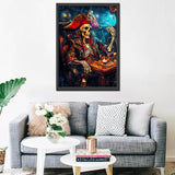 Skull Captain Puzzle for Adults 1000 Piece Pirate Art Jigsaw Puzzle Nautical Jigsaw Puzzles for Challenging Family Activity Games DIY Craft Puzzle Fantasy Puzzle Gift Wall Decor Home Decor Aihonmin