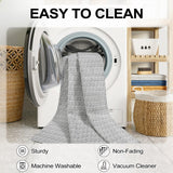 Collive Hallway Runner Rug 2x6 Kitchen Runner Rugs Non Slip Rubber Backed Gray Cotton Carpet Washable Farmhouse Rug Runners for Hallways Boho Floor Runners for Bedroom Entryway Laundry Collive