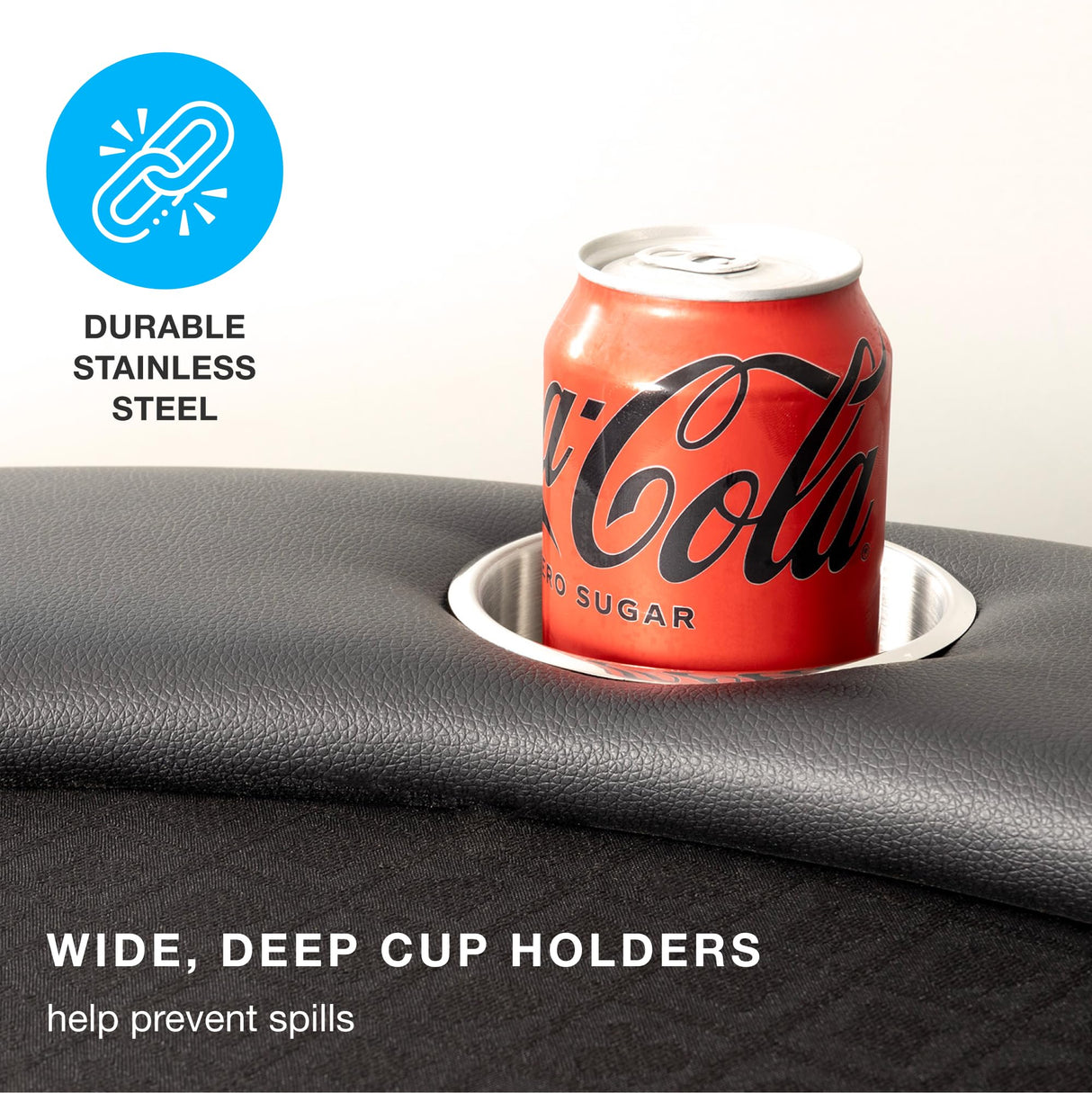 Brybelly 10-Person Foldable Poker Table with Suited Speed Cloth and Jumbo Stainless Steel Cupholders (Black, 84 Inch) Brybelly