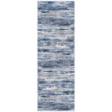 SIILOOM 2x6 Navy Blue Gray Neutral Multi Modern Abstract Runner Rug for Hallways, Super Soft Hallway Decor Kitchen Rugs with Non-Slip, Non-Shedding Washable Rug for Hallways Entryway Bedroom Indoor SIILOOM