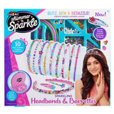 Shimmer 'N Sparkle Sparkling Headband and Barrettes - Make Your own Beaded Headbands and Barrettes Hair Accessories for Kids Birthday Present Ages 8 and Up SHIMMER 'N SPARKLE