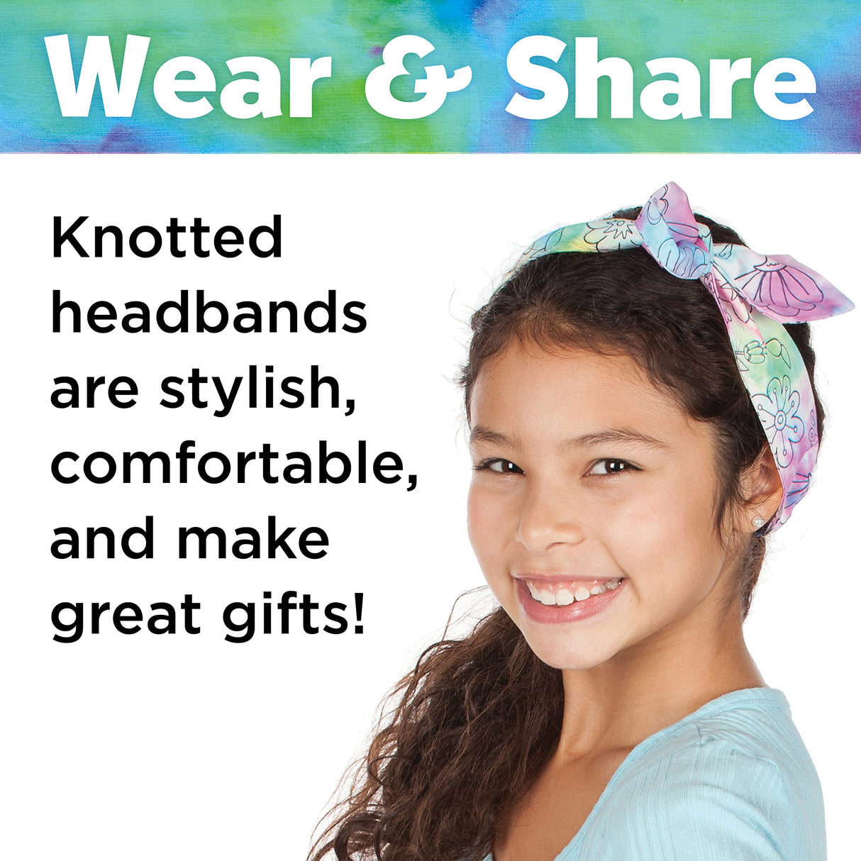 Creativity for Kids Ice Dye Headbands Craft Kit - Create 5 DIY Tie Dye Headbands, Arts and Craft Tie Dye Kit, Gifts for Kids Age 7, 8-12+ Creativity for Kids