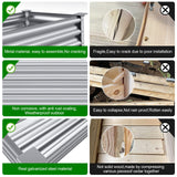 Land Guard Galvanized Raised Garden Bed with Legs, 48×24×32in Large Metal Elevated Raised Planter Box with Drainage Holes for Backyard, Patio, Balcony, 400lb Capacity Land Guard