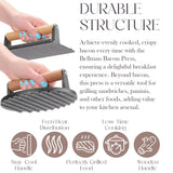 Bellemain Heavy-Duty Cast Iron Grill Press Set – Perfect Smash Burger & Steak Press with Ergonomic Wood Handle for Pro-Level Searing on Griddle, Skillet, or BBQ Bellemain
