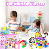 Fuse Beads Kit - 48 Colors 5mm Fuse Beads Set with Pegboards, Ironing Papers and Accessories, Fuse Beads 2 Boxes, DIY Craft Kits for Kids, Arts and Crafts Gifts for Girls & Boys Christmas Birthday AJAZPER