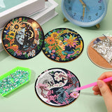 8 PCS Sun and Moon Diamond Art Coasters-Sun Diamond Painting Coasters Kits with Holder, DIY Moon Coaster Kit with Cork Bases for Adults Beginners as Gift Home Decors HITO