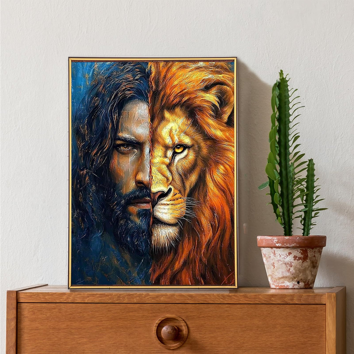 ZENDIYO Jesus Lion Diamond Painting Kits for Adults, 5D Diamond Art Kits for Adults Beginners, DIY Full Drill Diamonds Dots Gem Art Painting and Crafts for Home Wall Decor 12x16inch ZENDIYO