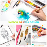 Ohuhu Mix Media Pad - 8.3"x8.3" Mixed Media Art Sketchbook, 120 lb/200 GSM Heavyweight Papers, 78 Sheets/156 Pages, PU Hardcover Mixed Media Paper Pad for Acrylic Painting Christmas Gift Ohuhu