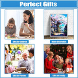 DPHERO Japanese Cherry Blossoms Diamond Painting Kits for Beginners Adults,5D DIY Diamond Art Kits,Round Full Drill Flowers Gem Art Crafts Kits,DIY Painting by Numbers for Home Wall Decor 12x16 inch DPHERO