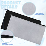99 Pack Blank Canvas Bag Bulk DIY Craft Canvas Zipper Pouch Sublimation Blanks Canvas Makeup Bag Canvas Pouch Pencil Bag Cosmetic Travel Toiletry Storage Zipper Bag 8.3 x 5 Inch(Gray, Black, White) Colarr