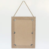 Emaison 16 X 12 Inch Rustic Wood Framed Wall Mirror with Hanging Rope for Farmhouse Decor, for Entryway, Bedroom, Bathroom, Dresser, Brown EMAISON