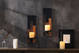 AimtoHome Wall Sconce Candle Holder Wall Mounted Wood Candle Holders for Home Decoration Wall Mounted Decorative Candle Holder, Set of 2 AimtoHome