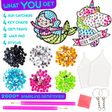 Blue Squid Diamond Art Kits for Kids – Easy DIY 5D Gem Art Diamond Painting Kits for Unicorn and Mermaid - Arts & Crafts Kit for Kids, Girls, Boys Ages 6 7 8 9 10 11 12 Blue Squid