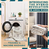 Istana Hallway Runner Rug 2x6 - White Cream/Grey Kitchen Rugs Non Slip Washable -Silk's Soft Touch Carpet Runner - Stylish Rug Runner for Home Istana