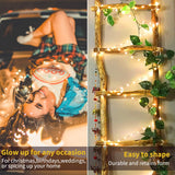 Minetom Fairy Lights Plug in, 33Ft 100 LEDs Waterproof Silver Wire Firefly Lights, Adaptor Included, Starry String Lights for Wedding Indoor Outdoor Christmas Patio Garden Decoration, Warm White Minetom