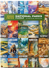 Trekking The National Parks Puzzles for Adults 1000 Pieces - Jigsaw Puzzle with No False Fits - Includes Custom Artwork for All 63 National Parks - Designed by and Made for National Park Enthusiasts Underdog Games