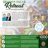 MasterPieces 1000 Piece Jigsaw Puzzle for Adults, Family, Or Kids - Hidden Falls Cottage - 19.25"x26.75" Masterpieces