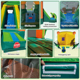 HapCap Inflatable Bounce House with Slide for Big Kids,Large Jumping Area,100% PVC Commercial Material,Setup Includes Blower,Birthday Party,Outdoor Large 17'x 13' x 12' Hapcap