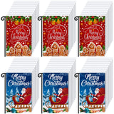 Shimeyao 54 pcs Blank Sublimation Flags DIY Lawn Garden Flags Blank Heat Transfer Banner 11.8 x 17.7 Inches Sublimation Polyester Lawn Flag for Christmas Halloween Thanksgiving Festival Indoor Outdoor Shimeyao