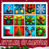 Nezyo 12 Sets Christmas Paint by Numbers Kit with Frame for Adult Beginners, Paint by Number DIY Acrylic Painting Canvas for Painting Party, Classroom Activity Birthday Gift, 8 x 8 Inch Nezyo