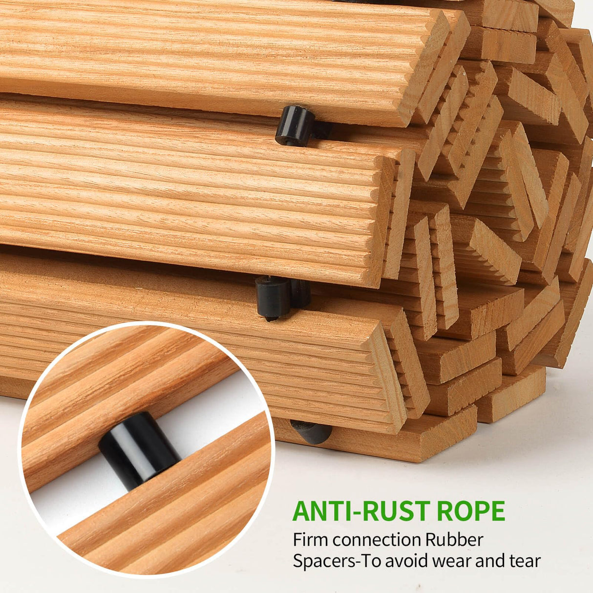 Wooden Garden Pathway Outdoor Walkway - 8 FT Roll Out Garden Pathway Walkway, Wooden Walkway with Non-Slip Surface, Decorative Boardwalk Path for Outdoor Garden Backyard Wedding Party xinyoec