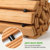 Wooden Garden Pathway Outdoor Walkway - 8 FT Roll Out Garden Pathway Walkway, Wooden Walkway with Non-Slip Surface, Decorative Boardwalk Path for Outdoor Garden Backyard Wedding Party xinyoec