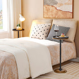 HOOBRO Small Round Side Table, Drink Table, Coffee Martini Table with Pedestal Accent for Small Spaces in Living Room, Bedroom, Sofa Couch, Rustic Brown BF168BZ01 HOOBRO