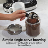 Hamilton Beach 2-Way 12 Cup Programmable Drip Coffee Maker & Single Serve Machine, Glass Carafe, Auto Pause and Pour, Black (49980R) Hamilton Beach