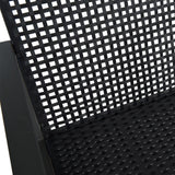 HLNPTN 3 Pieces Patio Rocking Chairs Outdoor Bistro Set, Wicker Outdoor Rocker Chair of 2, Porch Sofa Seat Patio Furniture Conversation Sets with Tempered Glass Top Coffee Table & Cushions, Dark Blue HLNPTN