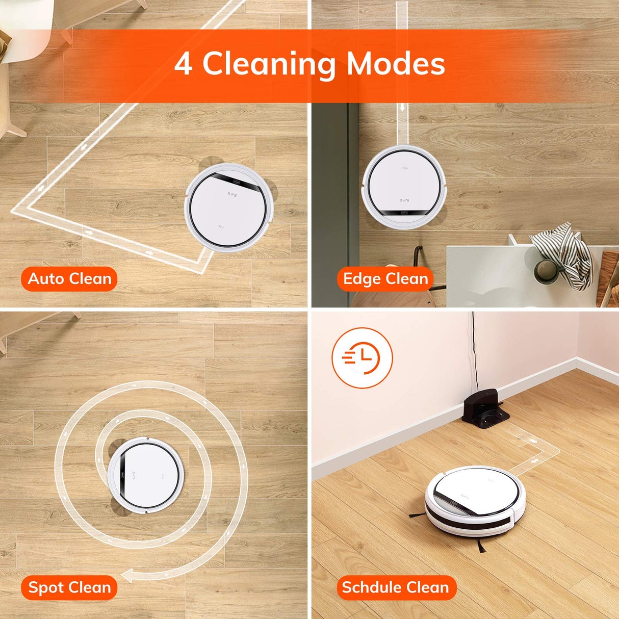 ILIFE V3s Pro Robot Vacuum Cleaner, Tangle-free Suction , Slim, Automatic Self-Charging Robotic Vacuum Cleaner, Daily Schedule Cleaning, Ideal For Pet Hair，Hard Floor and Low Pile Carpet,Pearl White ILIFE