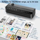 Raycial Laminator Machine A4, Laminating Machine with 50 Laminating Pouches, Hot and Cold Thermal Laminator, 4-in-1 Lamination Machine with 5 Laminating Modes and Auto-Off for Home Office School Use Raycial