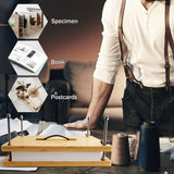 HAOPENGYOU 14.7"x11.4" Large Bamboo Book Press & Bookbinding Kit with Bone Folder, Awl, Needles - Complete DIY Book Repair Craft Set HAOPENGYOU