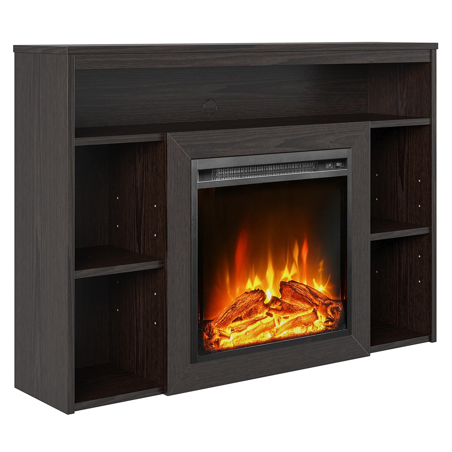 Ameriwood Home Alwick Mantel with Electric Fireplace, Espresso