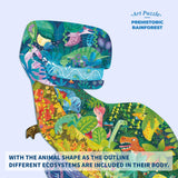 TOI Dinosaur Floor Puzzles for Kids Aged 6-8, 158 Pieces Animal Shaped Jigsaw Puzzles, Preschool Dinosaur Puzzle for Boys and Girls Educational Toy Toi